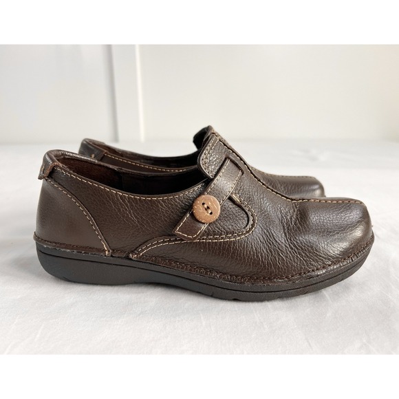 Croft & Barrow Women's 6.5 Delaney Loafers Brown Leather Low Top Comfort S1112 - Picture 4 of 11